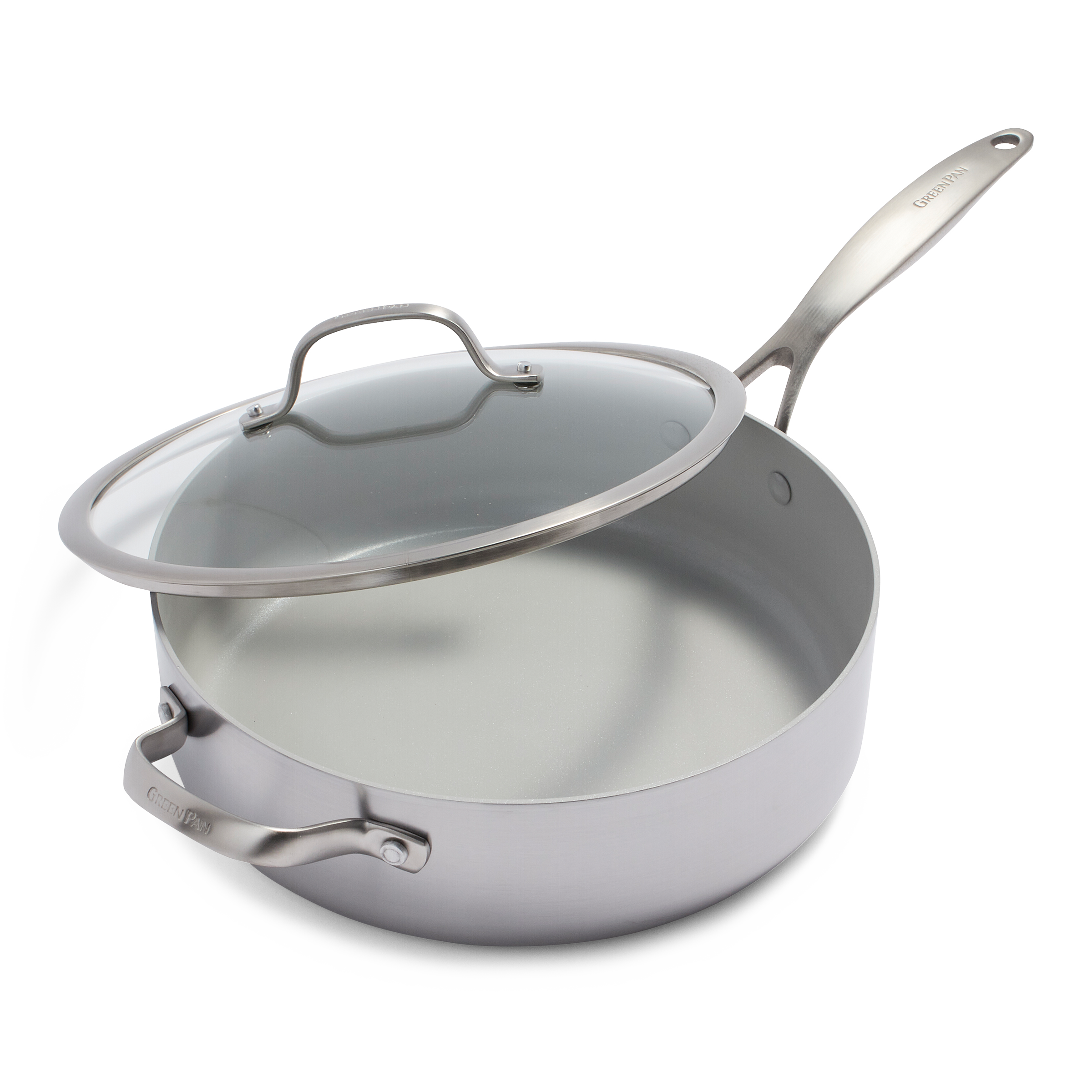 greenpan-venice-pro-evershine-sauteuse-28-cm-avec-couvercle-inox-3-couches-anti- image 1