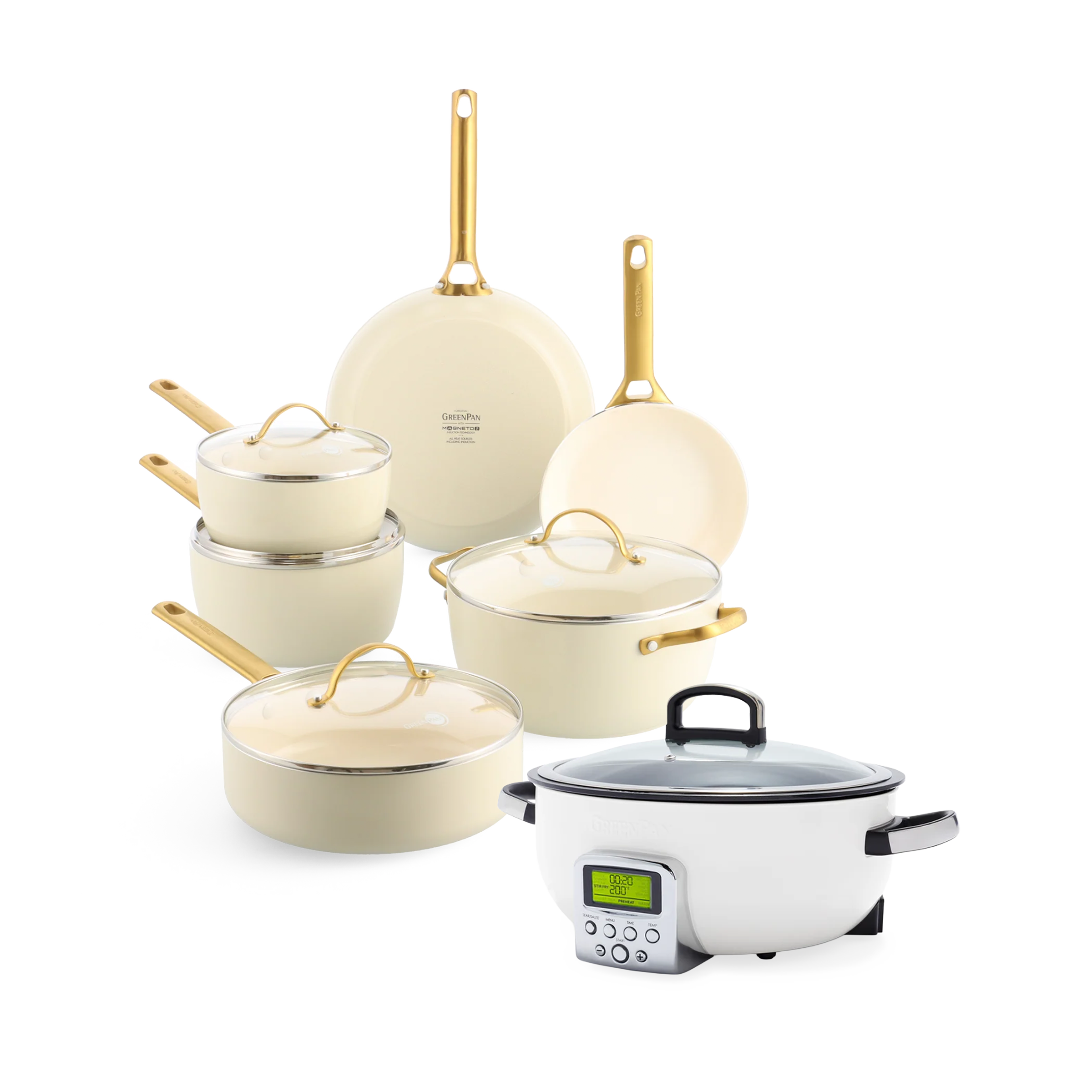 greenpan-batterie-de-cuisine-cream-11-pi-ces-omnicooker-5-6-l-set-padova-cream-1 image 1