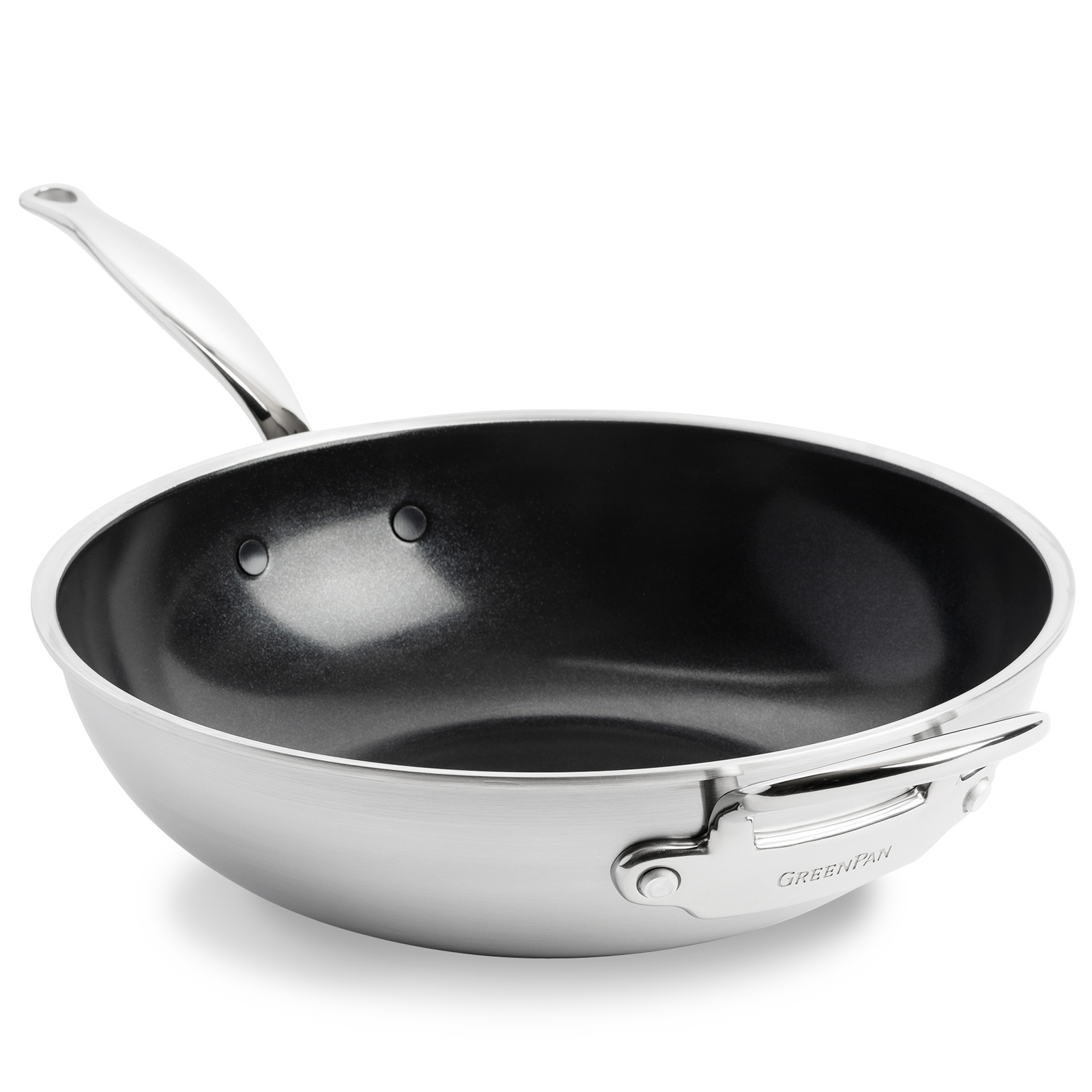 greenpan-premiere-wok-acier-inoxydable-3-couches-avec-technologie-evershine-comp image 1