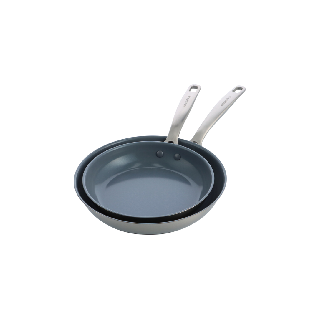 greenpan-treviso-set-de-2-po-les-inox-avec-rev-tement-c-ramique-renforc-de-diama image 1