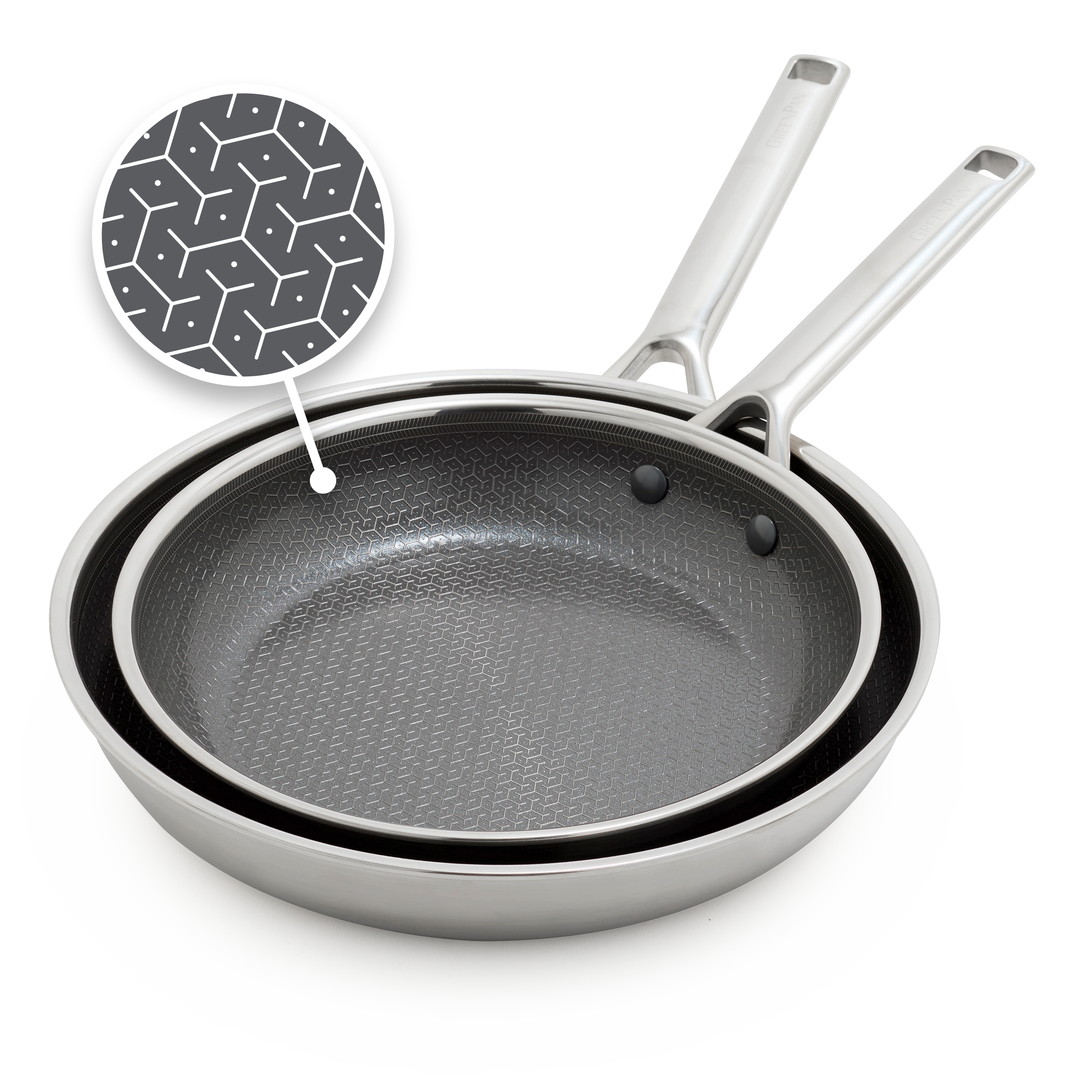 greenpan-apex-set-de-2-pi-ces-hybride-inox-3-couches-avec-rev-tement-c-ramique-t image 1